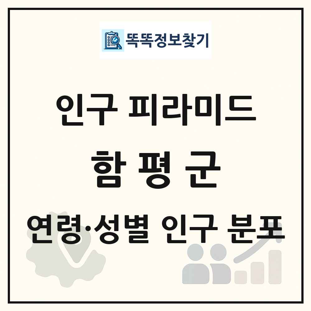 함평군 인구 피라미드 링크 그림